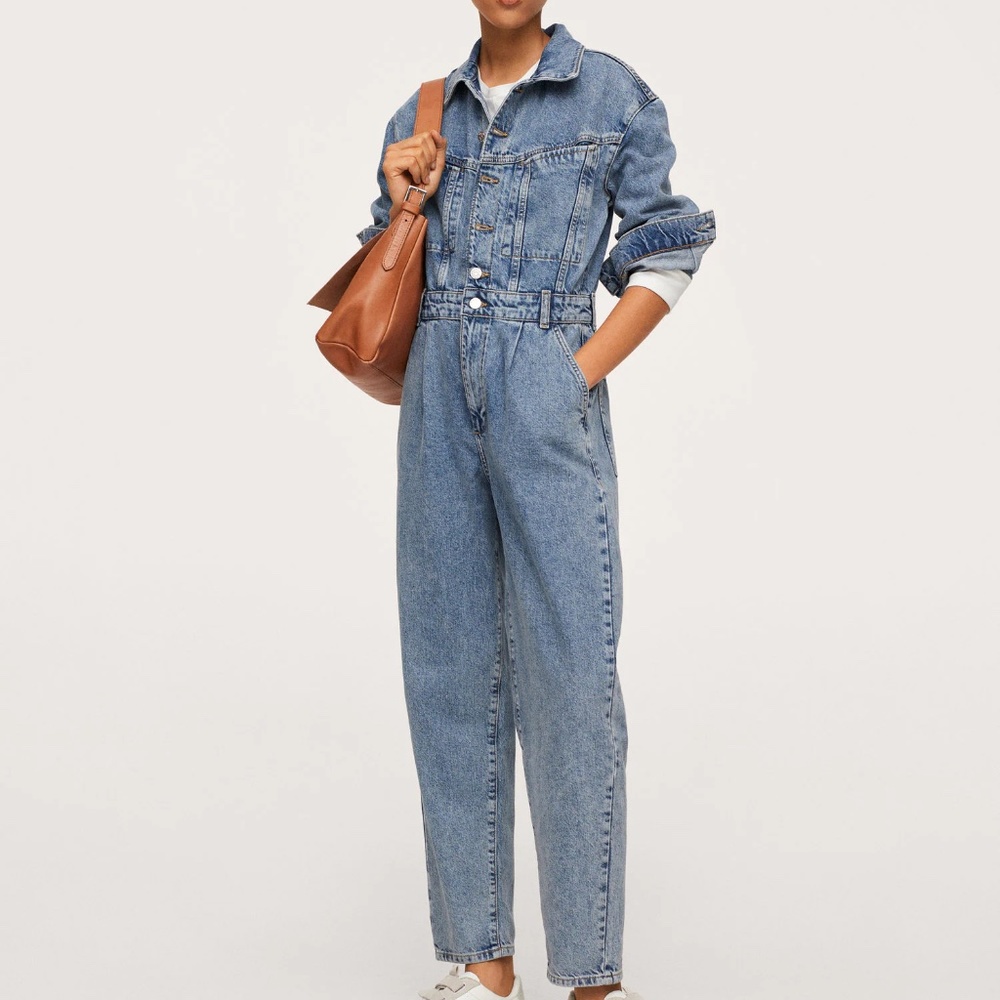 Long denim jumpsuit MANGO